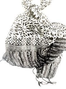White Black Patterned